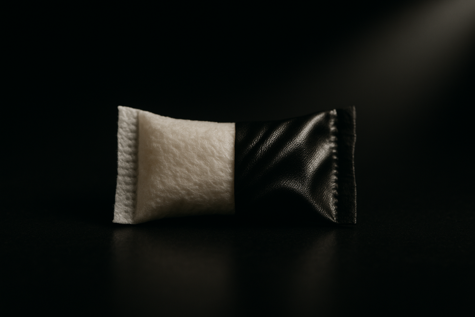 A conceptual image showing a nicotine pouch transforming from a standard material to a luxurious, textured fabric, representing the evolution of the snus portion bags experience.